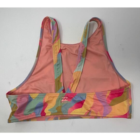 Billabong High Neck Floral Print Bikini Top Size XL - Picture 4 of 9